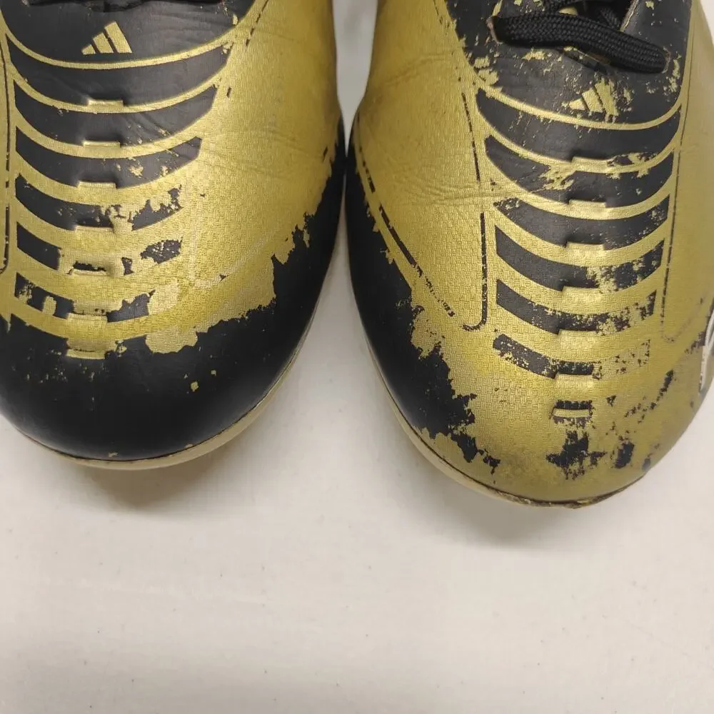 Adidas Messi F50 League FG/MG ME Mens Size 8 Soccer Cleats Black Gold